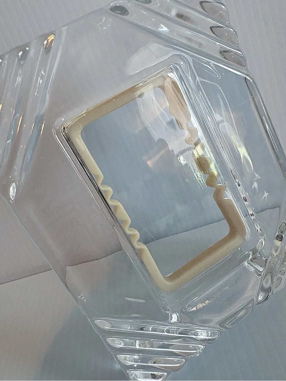 Vintage Clear Glass Decorative Picture Frame - Transparent Art Deco